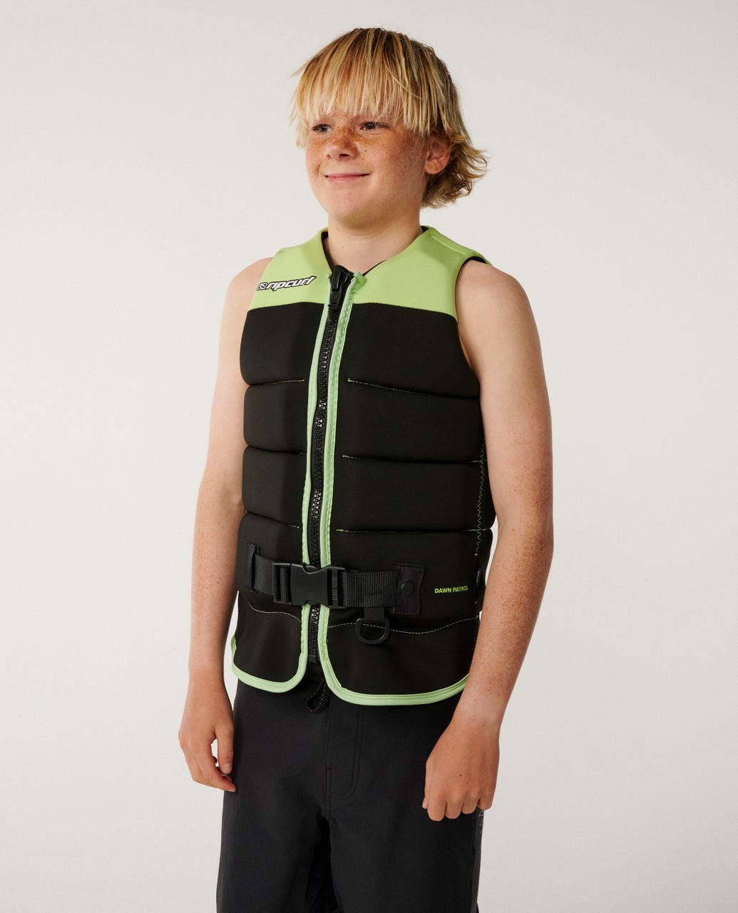 Kids Dawn Patrol Buoy Vest Black / Green - Image 2