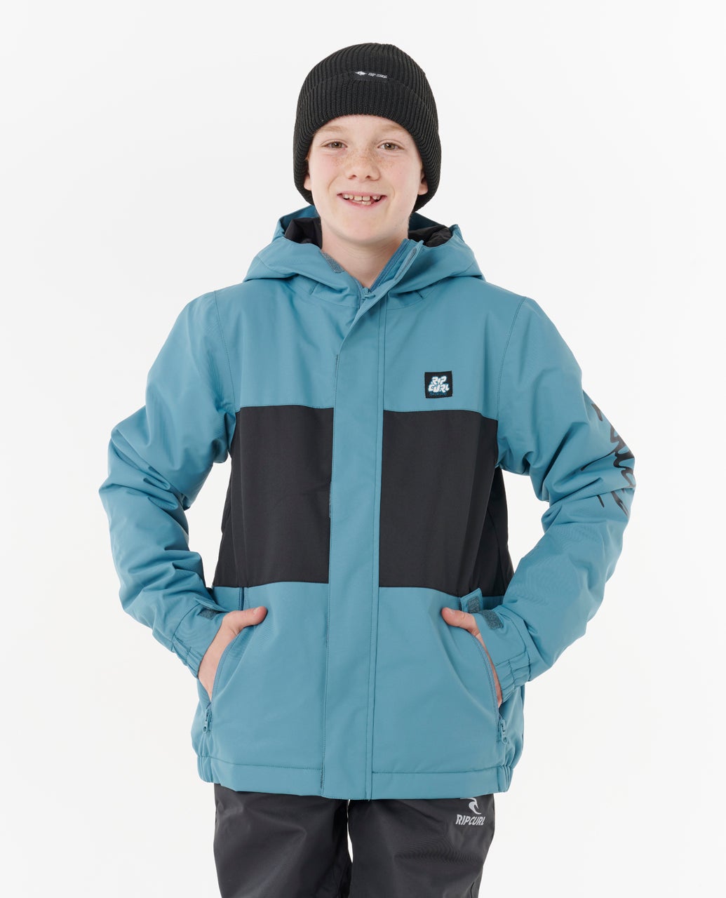 Kids Olly 10K Ski Jacket Ocean Blue Tie Dye - Image 5