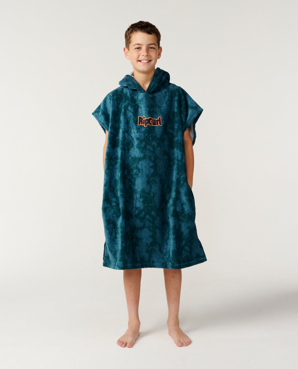 Kids Sessions Hooded Towel Blue Green - Image 1