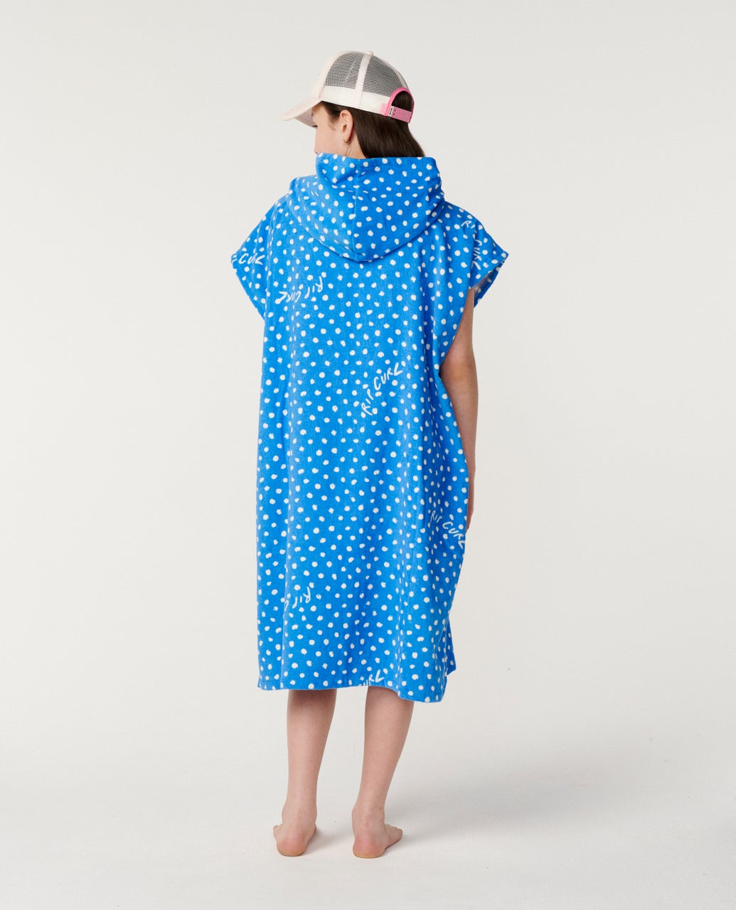 Mixed Hooded Towel - Girls Bright Blue - Image 3