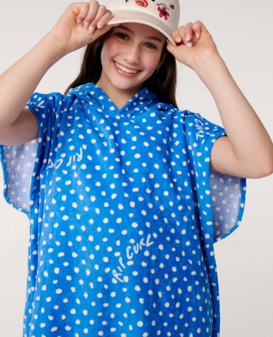 Mixed Hooded Towel - Girls Bright Blue - Image 5