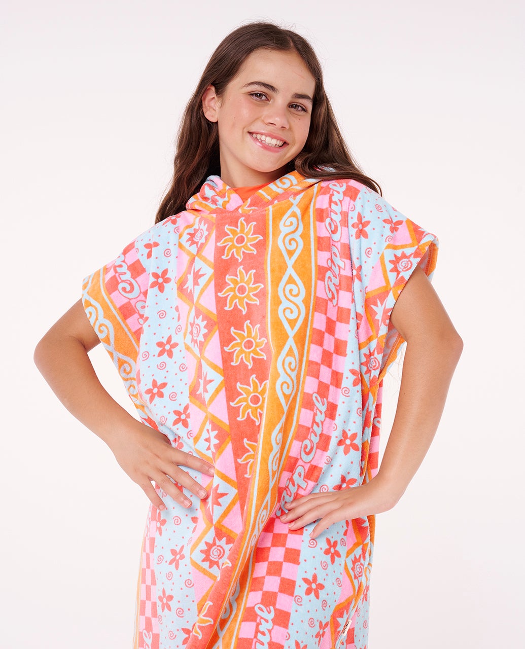 Mixed Cotton Hooded Towel - Girls