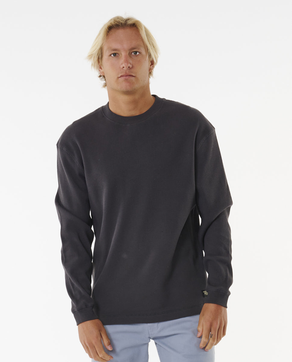 Rip Curl Quality Surf Products Long Sleeve Tee Washed Black