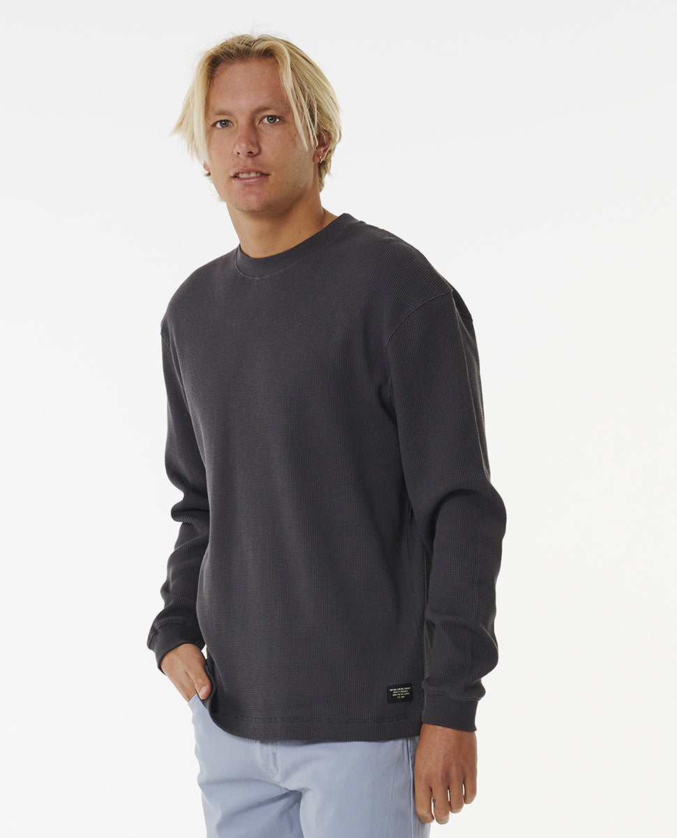 Rip Curl Quality Surf Products Long Sleeve Tee Washed Black