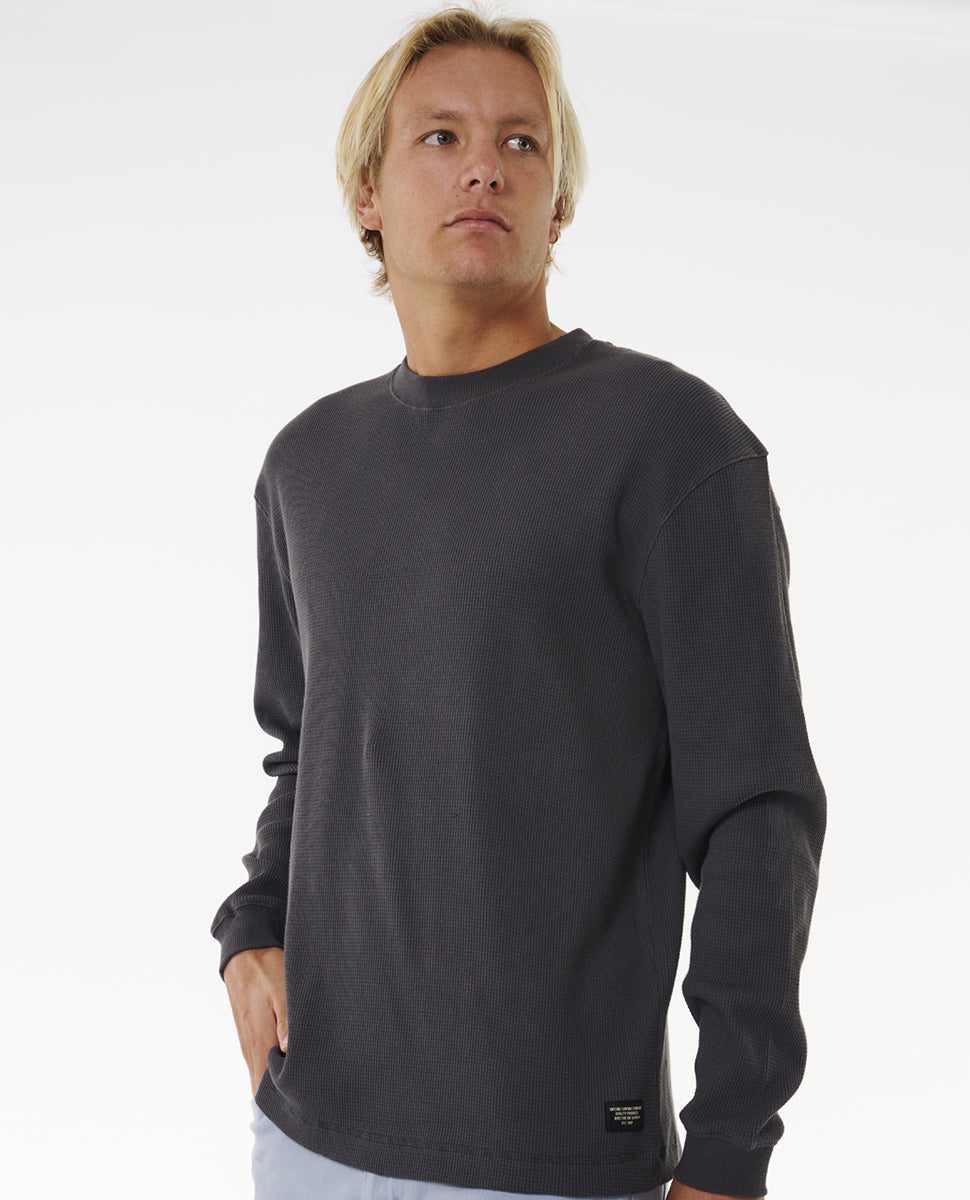 Rip Curl Quality Surf Products Long Sleeve Tee Washed Black