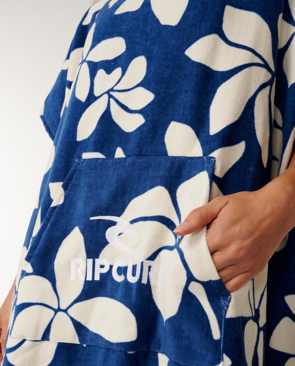 Mixed Hooded Towel Mid Blue/Off White - Image 5