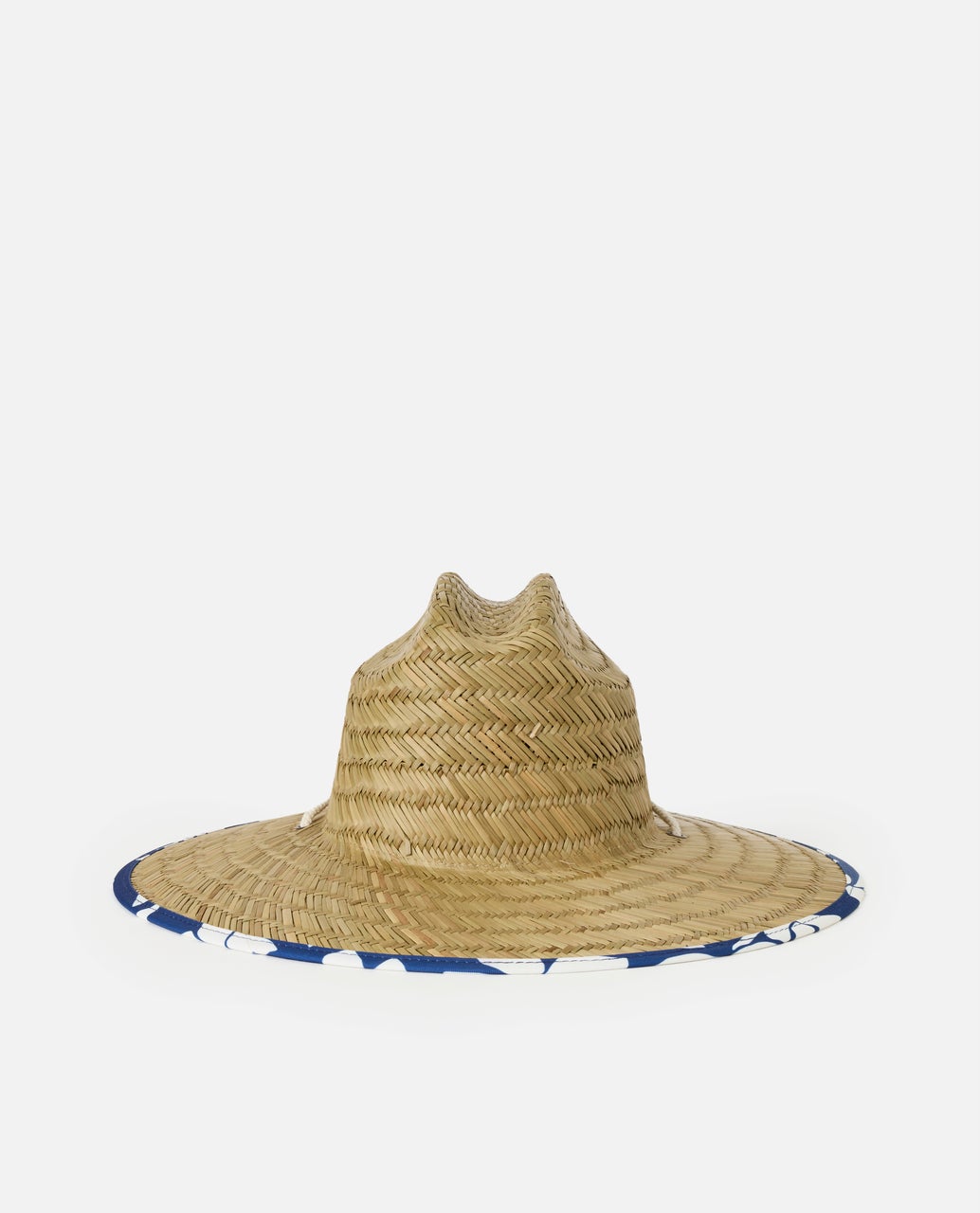 Mixed Straw Sun Hat Blue/Off White - Image 3