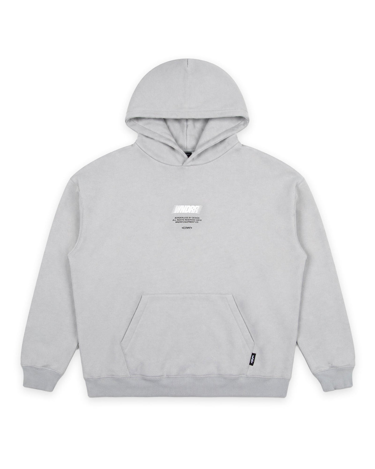Mens Borderless Hood Sweat Cement Grey - Image 3