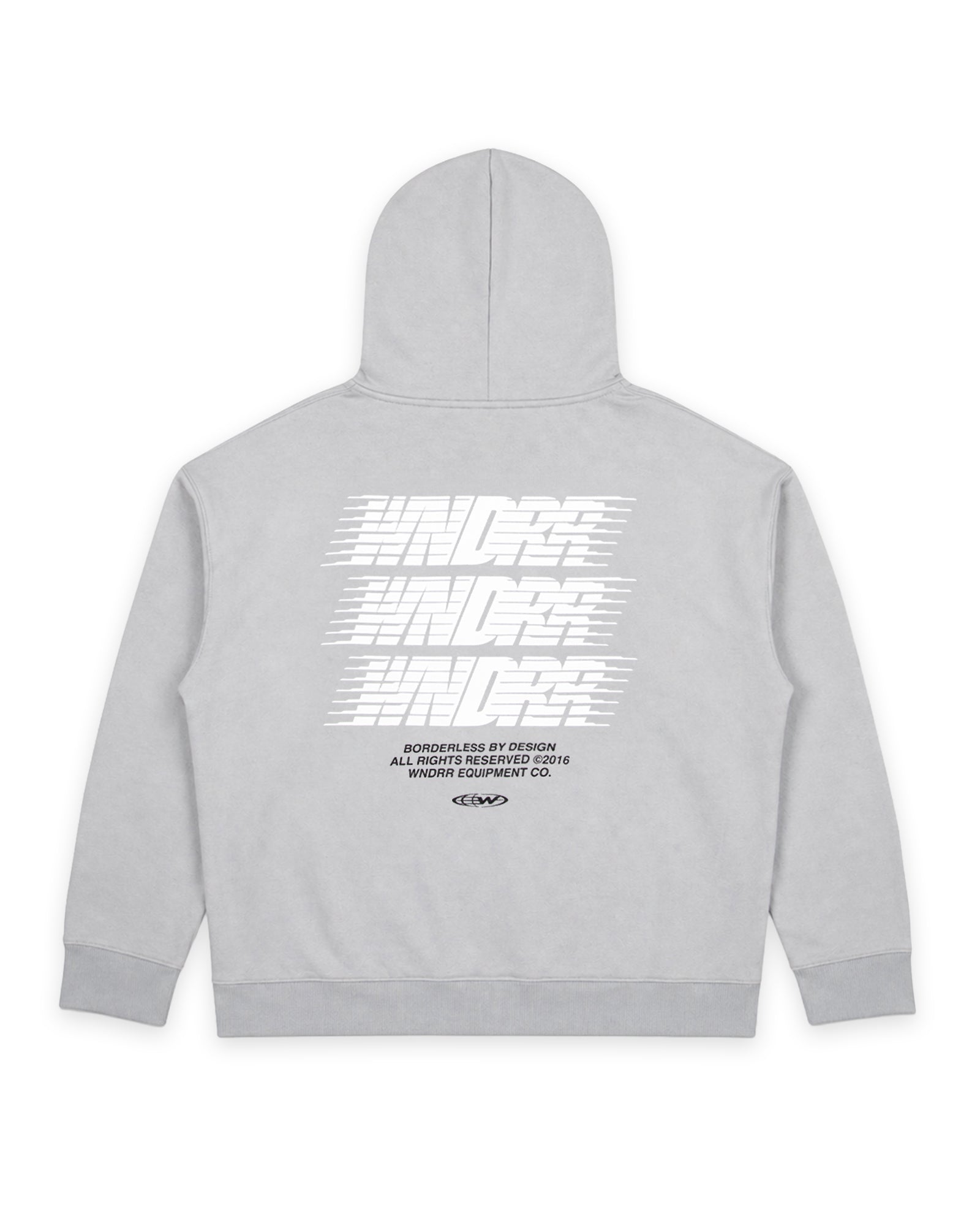 Mens Borderless Hood Sweat Cement Grey - Image 1