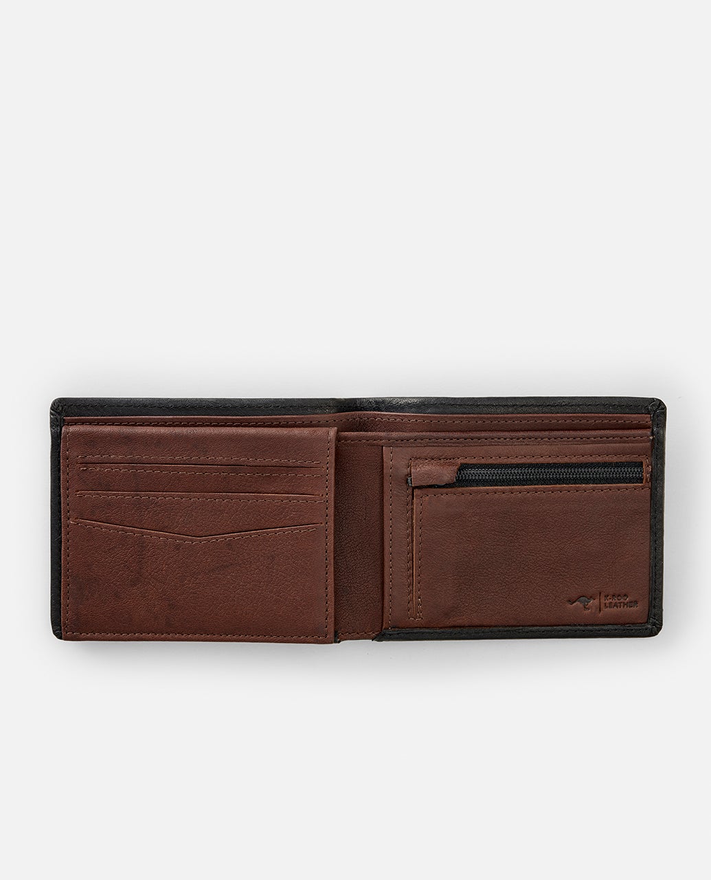 Mens K-Roo Road Trippin RFID Wallet Black / Brown - Image 3