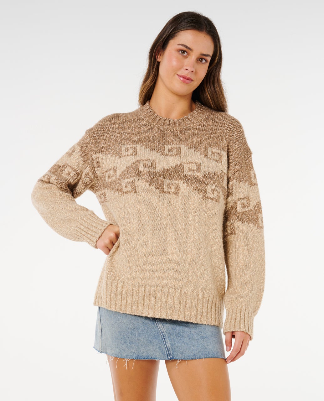 Womens Pacific Coast Sweater Brown - Image 6