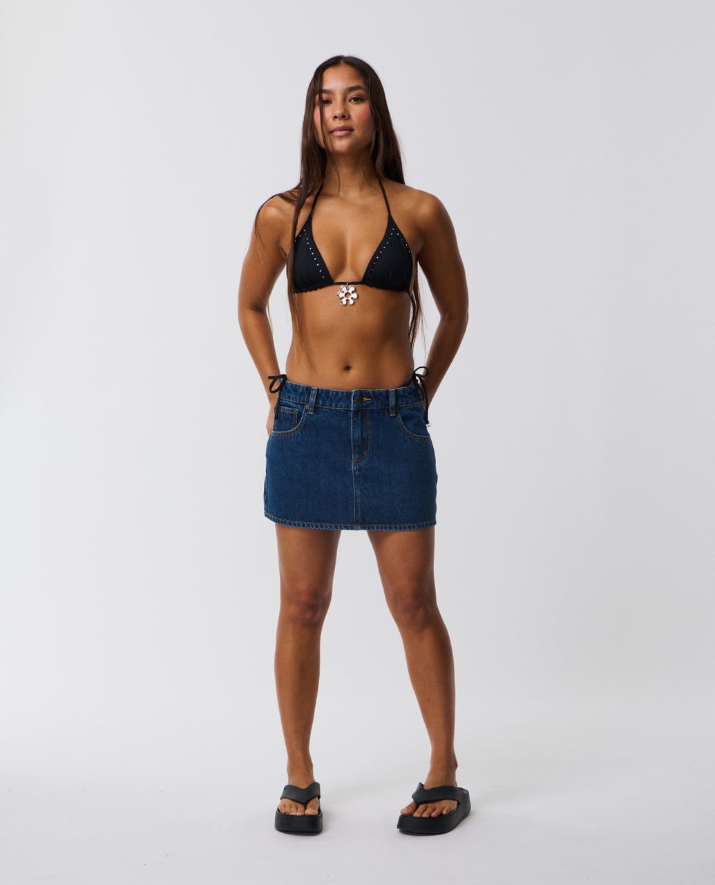 Archive Denim Mini Skirt True Indigo - Image 3