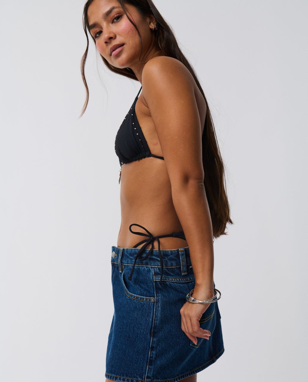 Archive Denim Mini Skirt True Indigo - Image 6