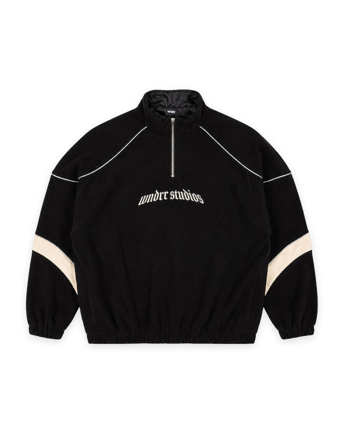 Mens Havok 1/4 Zip Polar Fleece Casual Jacket Black - Image 1