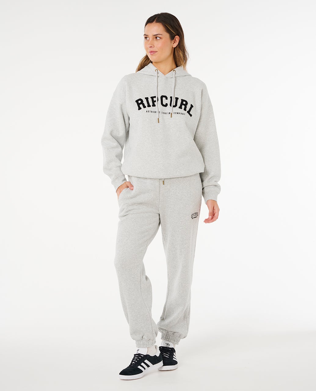 Womens Varsity Sports Track Pant Grey / Marle Black - Image 4