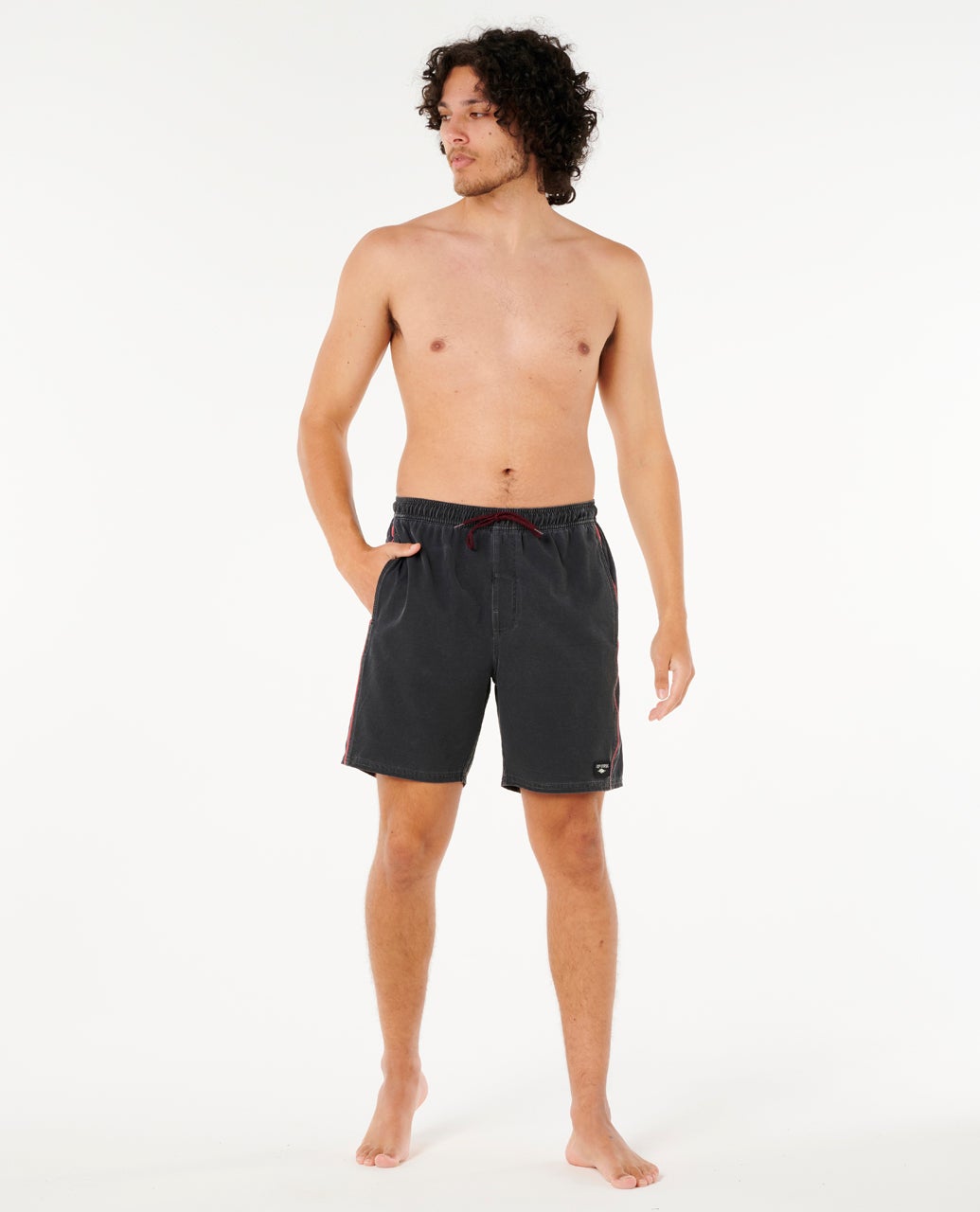 Mens Sideways Volley Walk Short Black / Red - Image 4