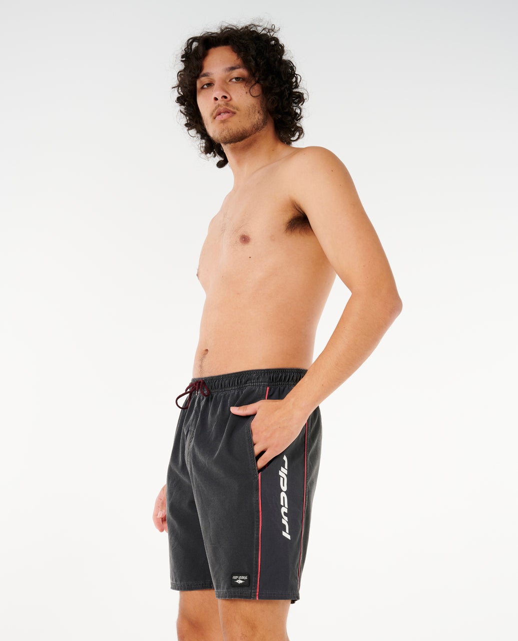 Mens Sideways Volley Walk Short Black / Red - Image 6