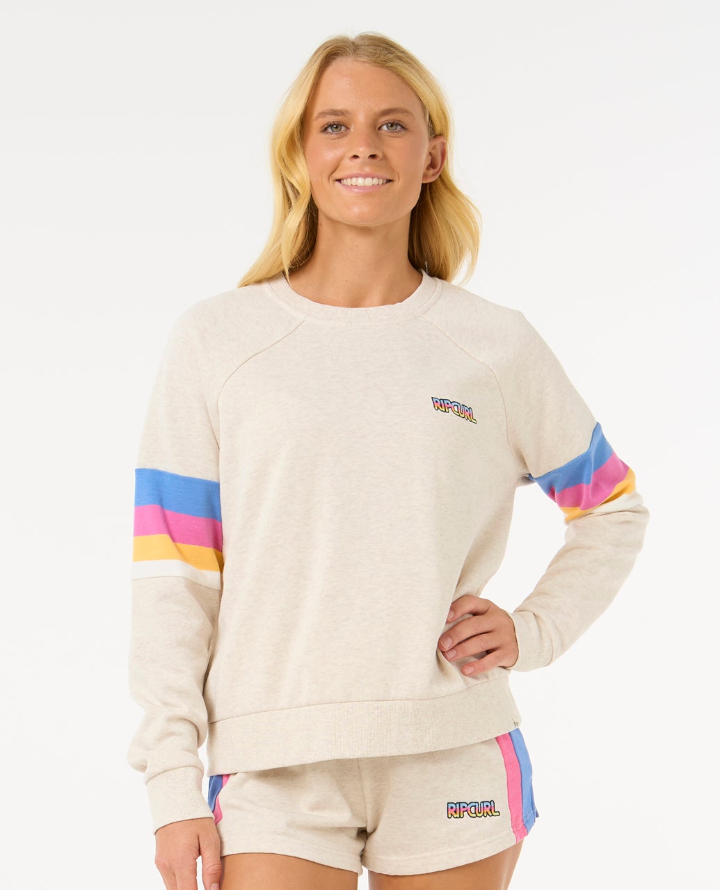 Las Dalias Raglan Crew