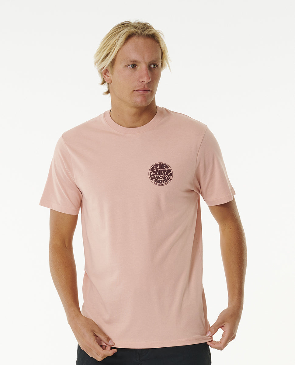 Ripcurl Wetsuit Icon Short Sleeve Tee Light Peach
