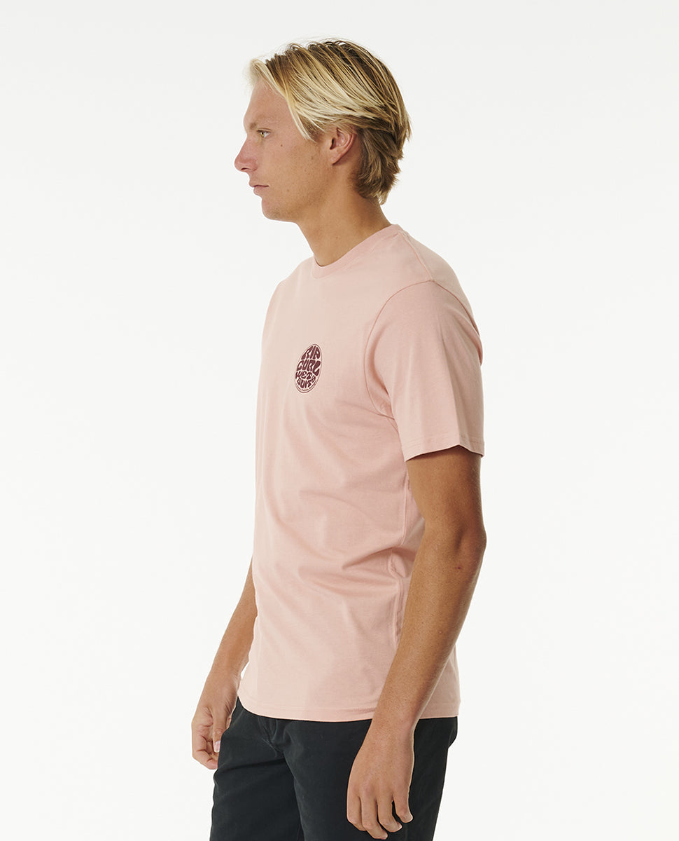Ripcurl Wetsuit Icon Short Sleeve Tee Light Peach