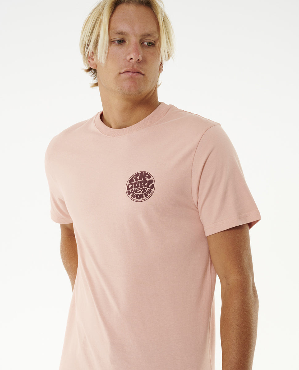 Ripcurl Wetsuit Icon Short Sleeve Tee Light Peach