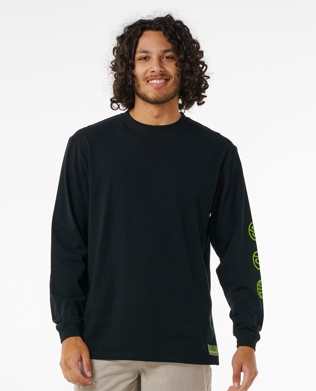 Archive Ocean Tech Long Sleeve T Shirt Black - Image 1