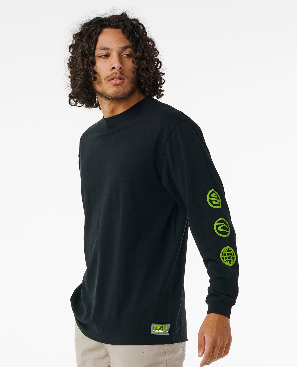 Archive Ocean Tech Long Sleeve T Shirt Black - Image 2