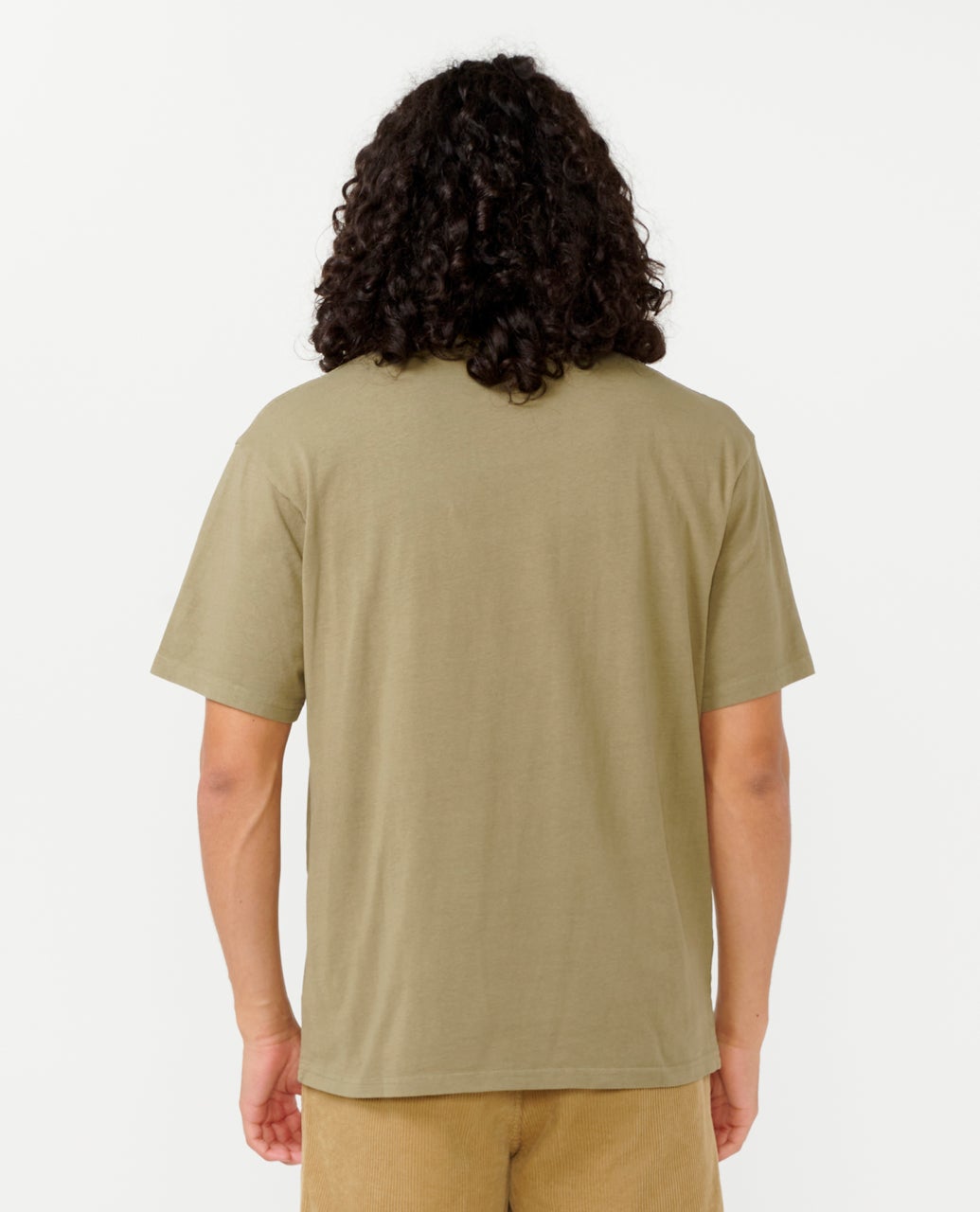 Fade Out Embroid Tee Washed Moss - Image 3