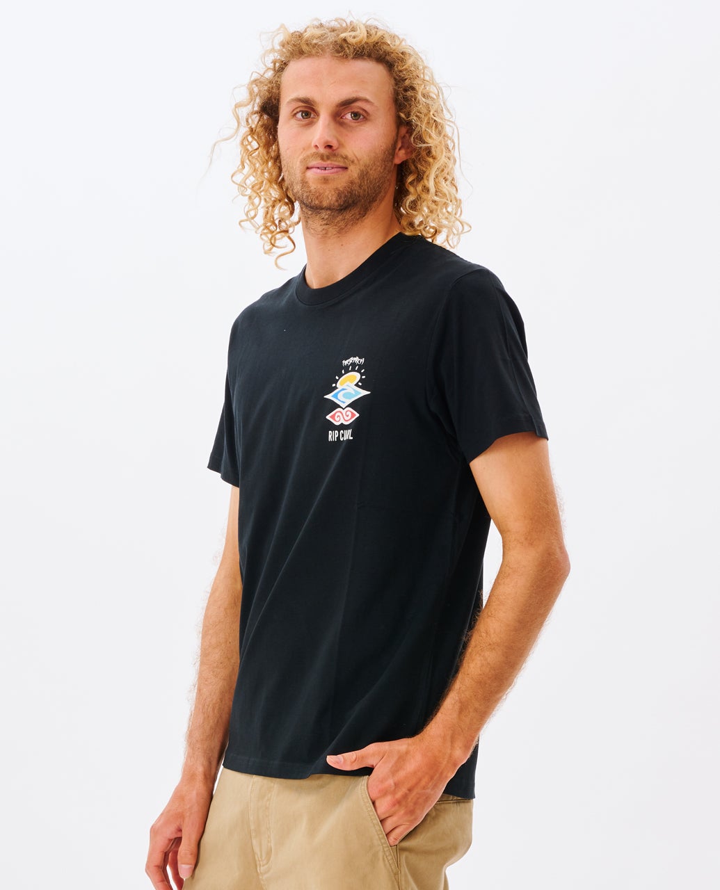Search Icon Relaxed Tee Black - Image 1