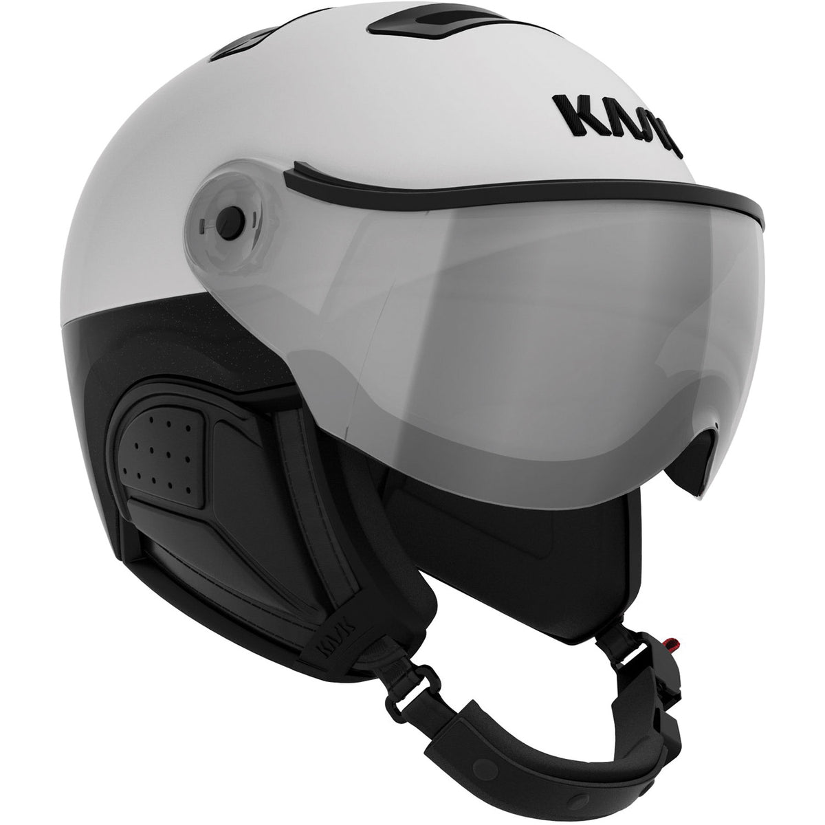 Class Sport Visor Snow Helmet White - Silver Mirror Visor