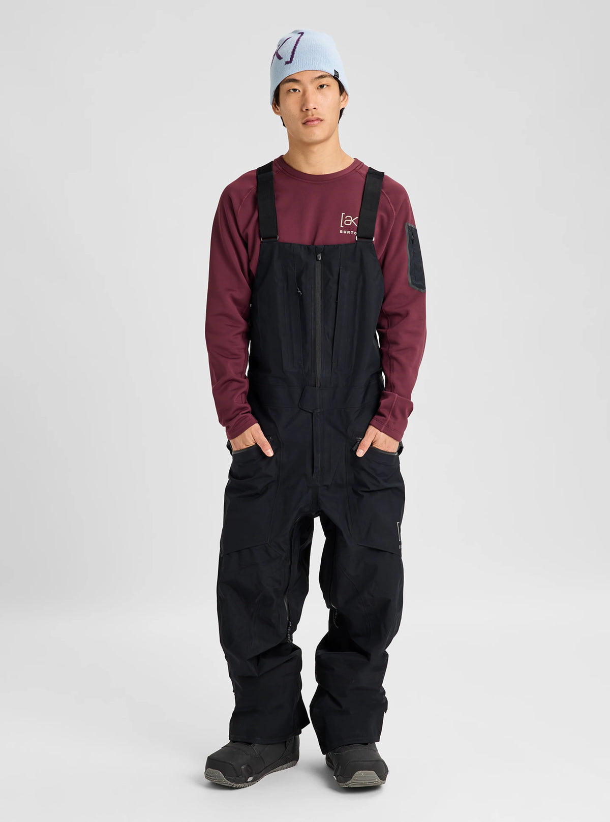 Mens [Ak] Freebird Gore‑Tex 3L Stretch Bib Pants True Black - Image 2