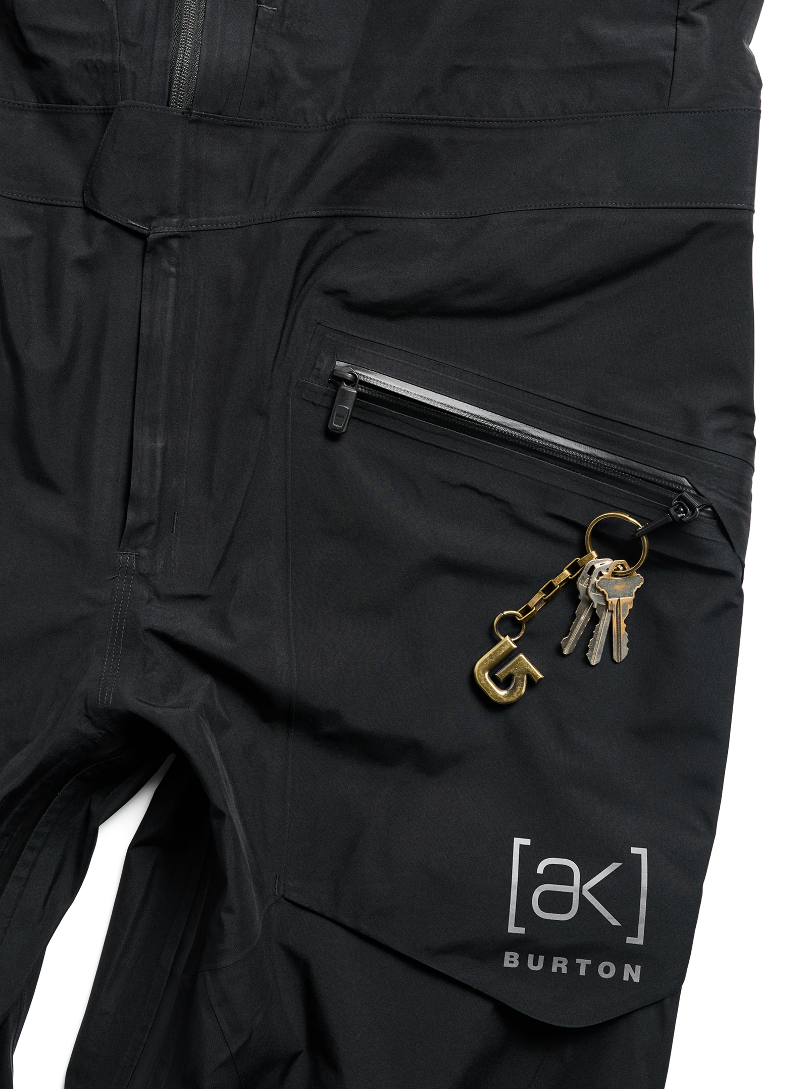Mens [Ak] Freebird Gore‑Tex 3L Stretch Bib Pants True Black - Image 8