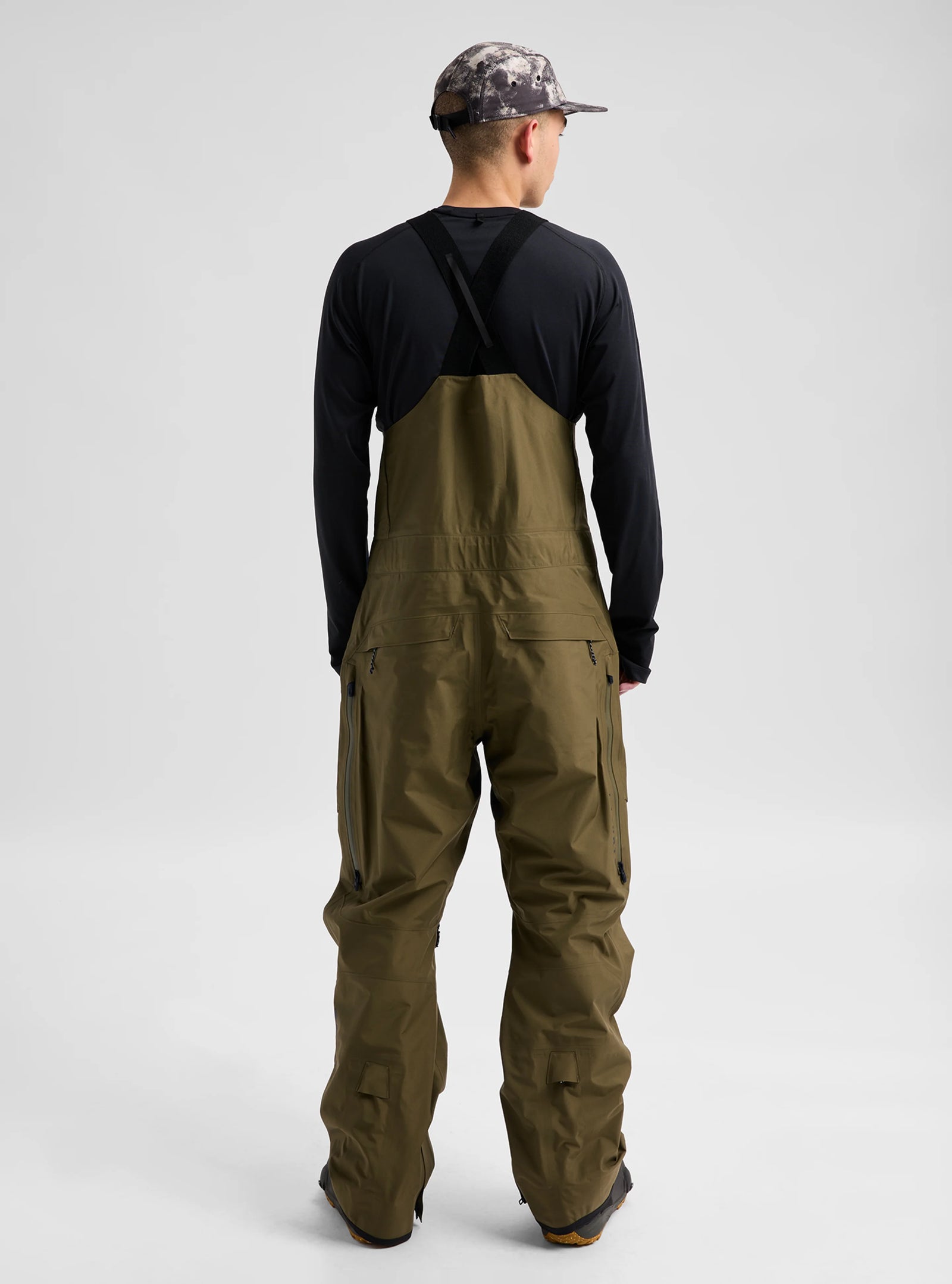 Mens [Ak] Freebird Gore‑Tex 3L Stretch Bib Pants Dried Moss - Image 13