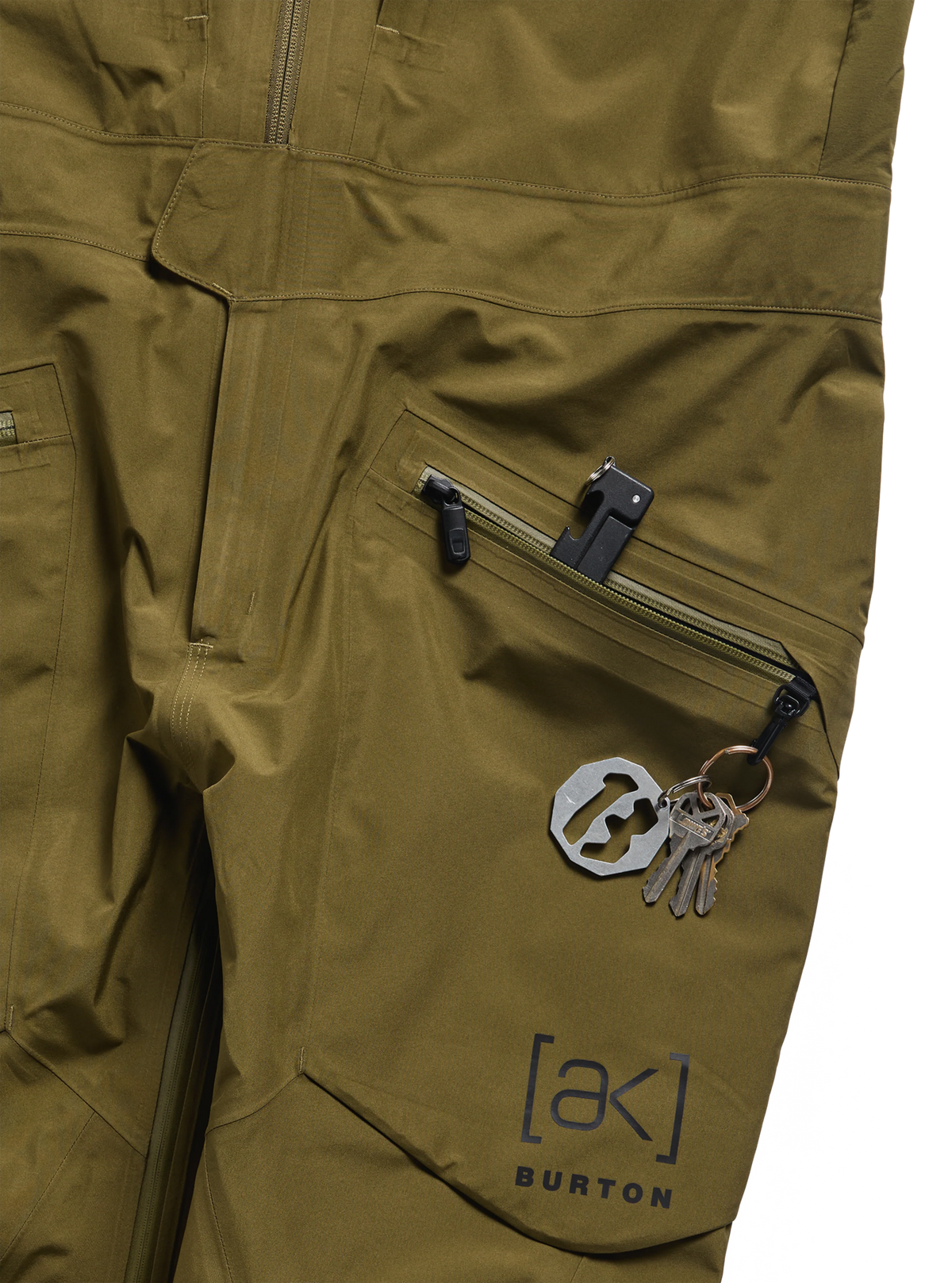 Mens [Ak] Freebird Gore‑Tex 3L Stretch Bib Pants Dried Moss - Image 16