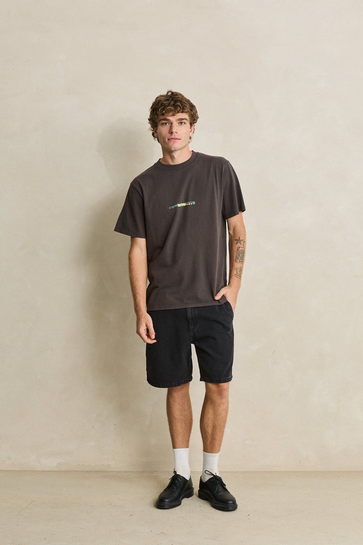 Mens Subterranean Vintage T Shirt Vintage Black - Image 2
