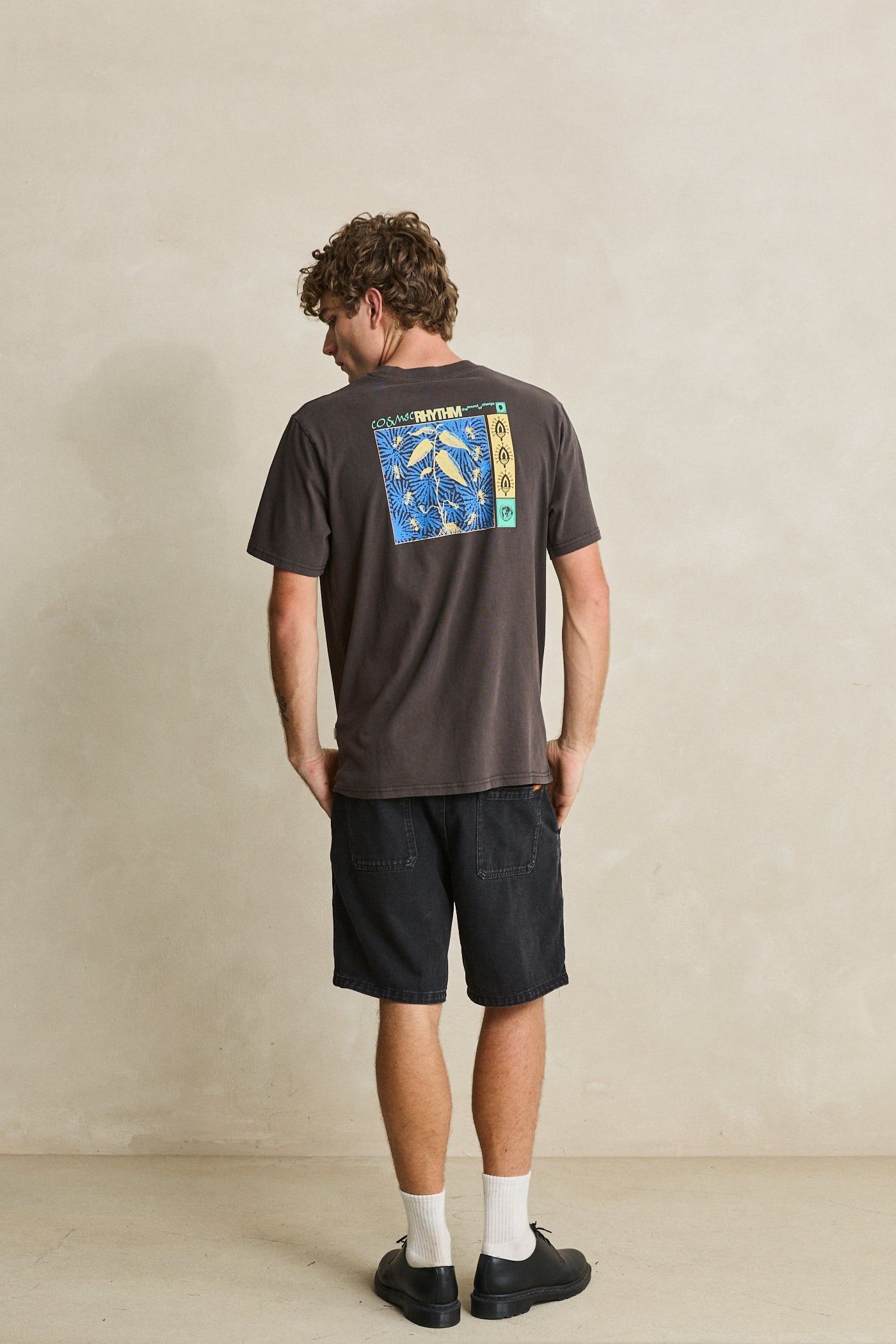 Mens Subterranean Vintage T Shirt Vintage Black - Image 3