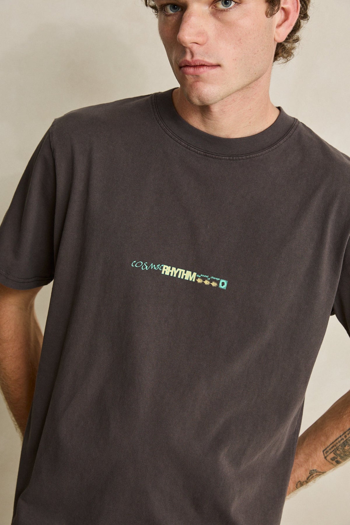 Mens Subterranean Vintage T Shirt Vintage Black - Image 5