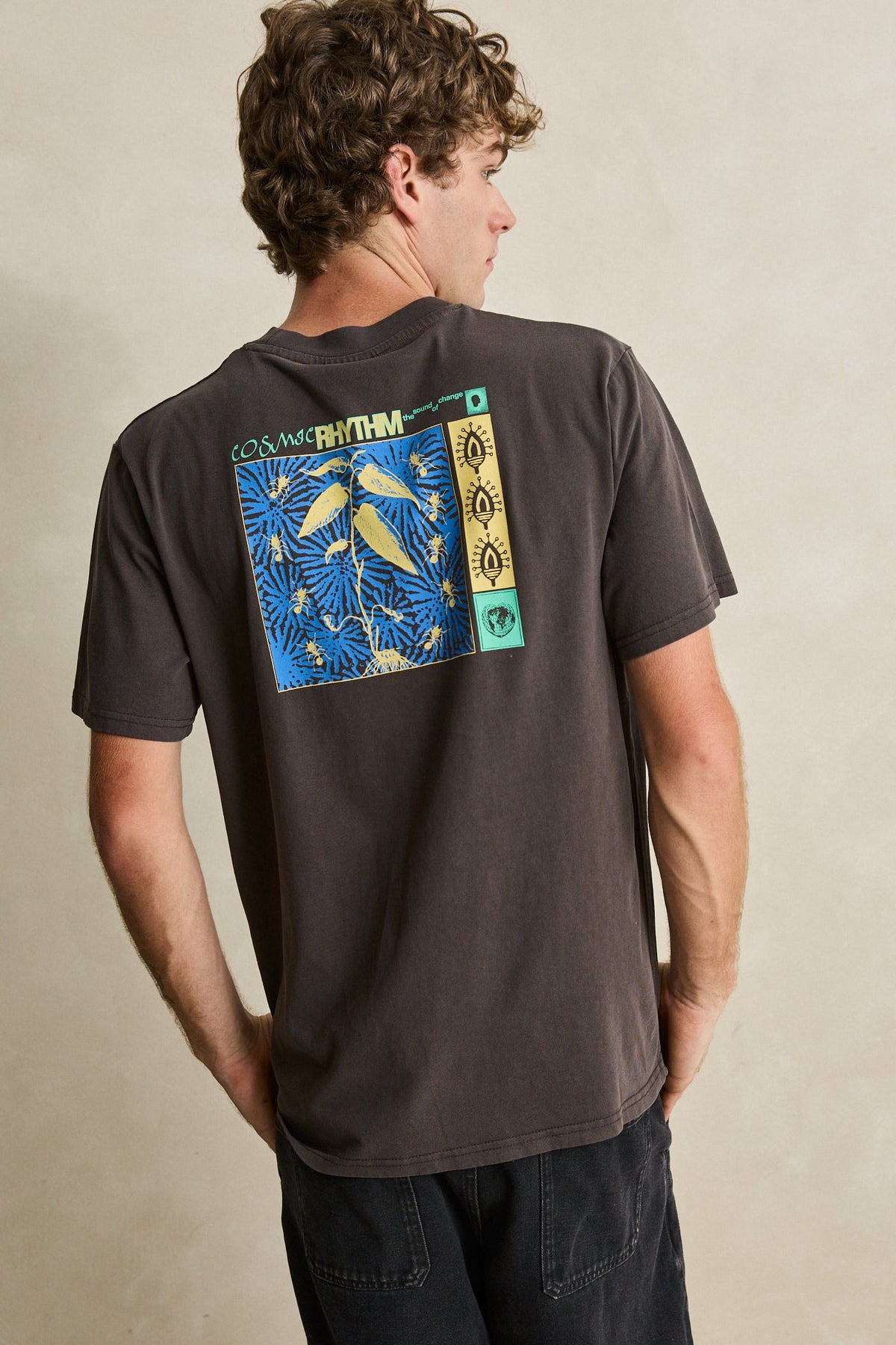 Mens Subterranean Vintage T Shirt Vintage Black - Image 6