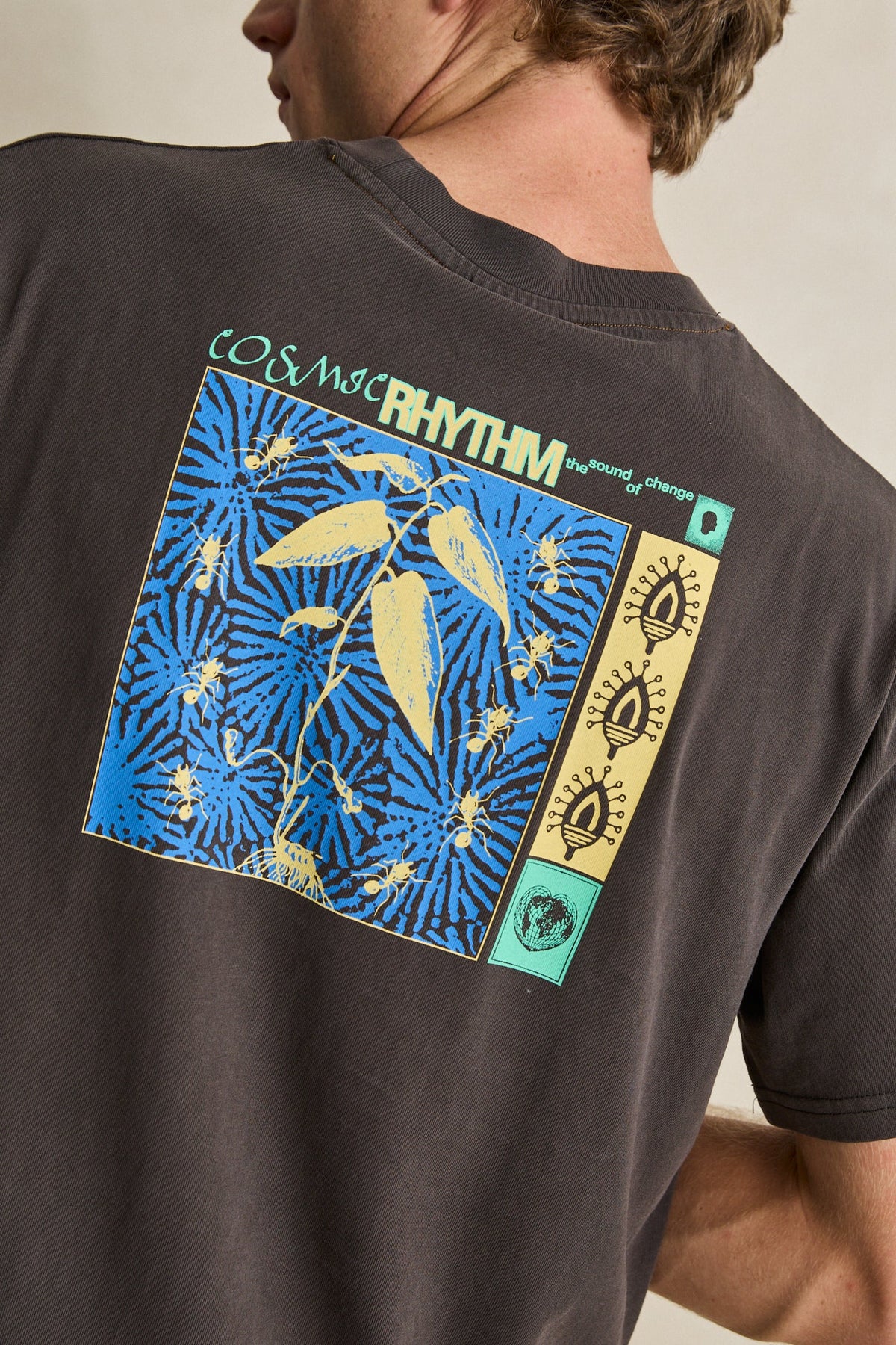 Mens Subterranean Vintage T Shirt Vintage Black - Image 7