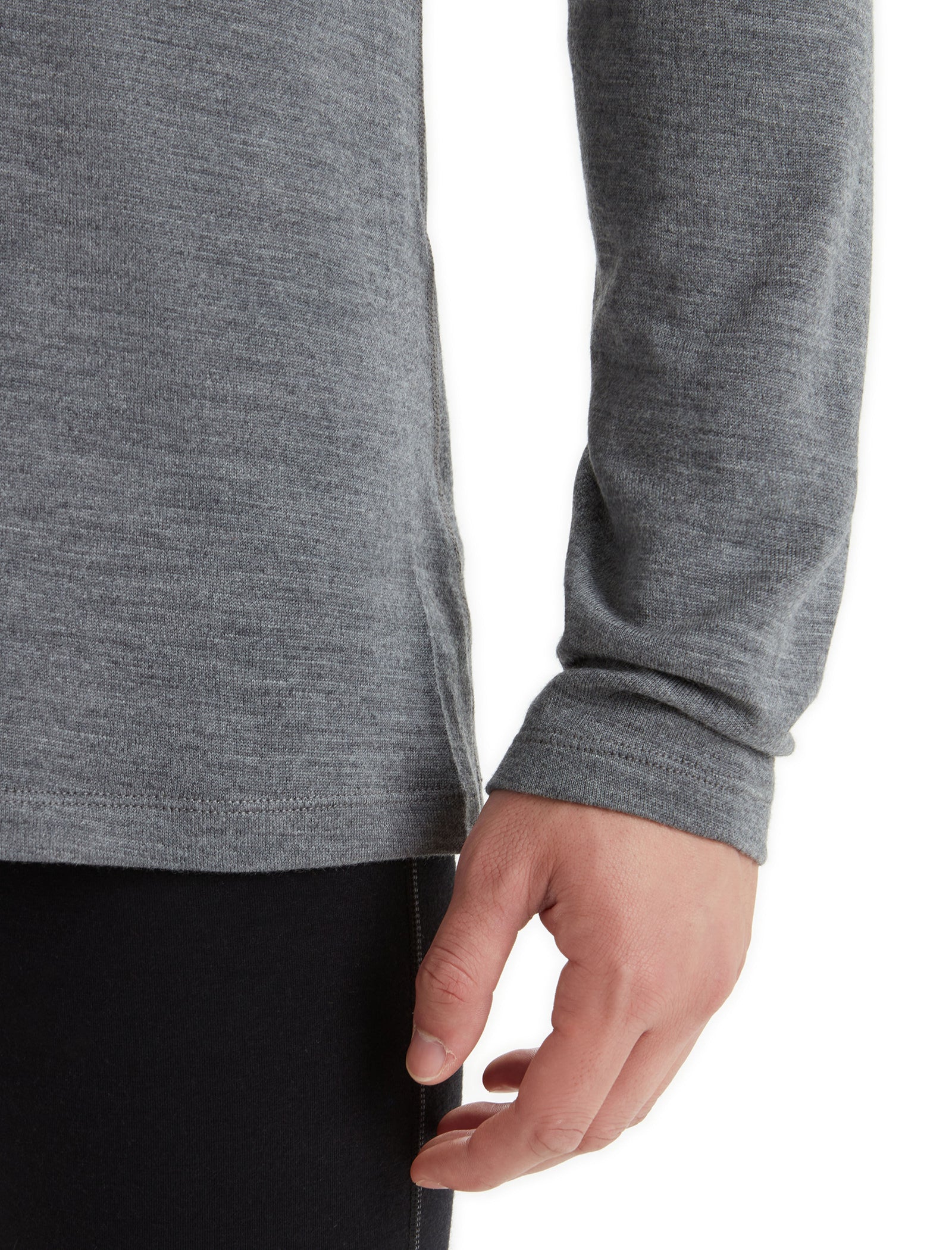 Icebreaker Men's Merino 260 Tech Long Sleeve Half Zip Thermal Top Gritstone Heather