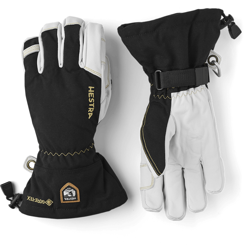 Army Leather Gore-Tex 5-finger Ski Gloves