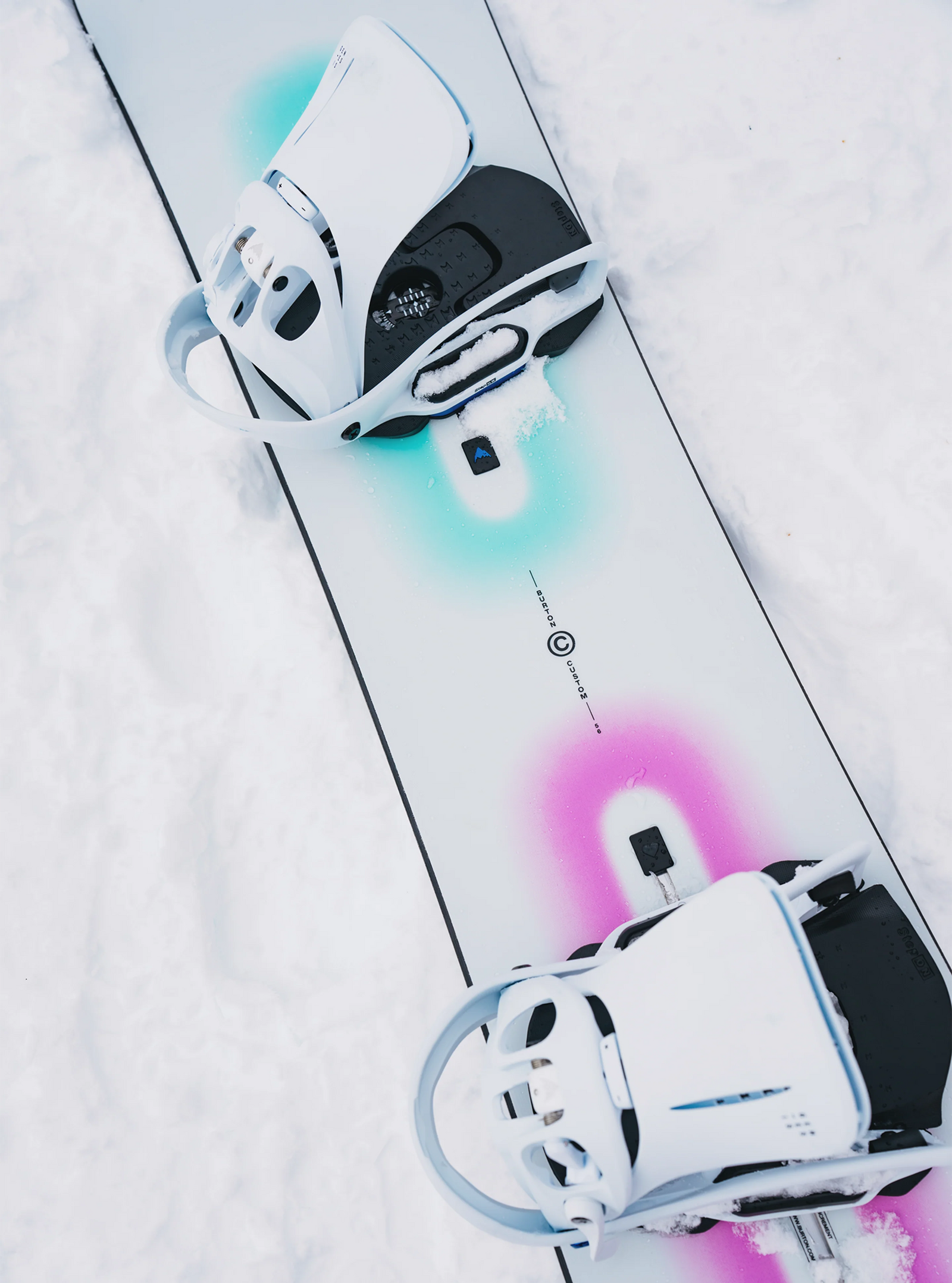 Mens Custom Camber Snowboard White - Image 10