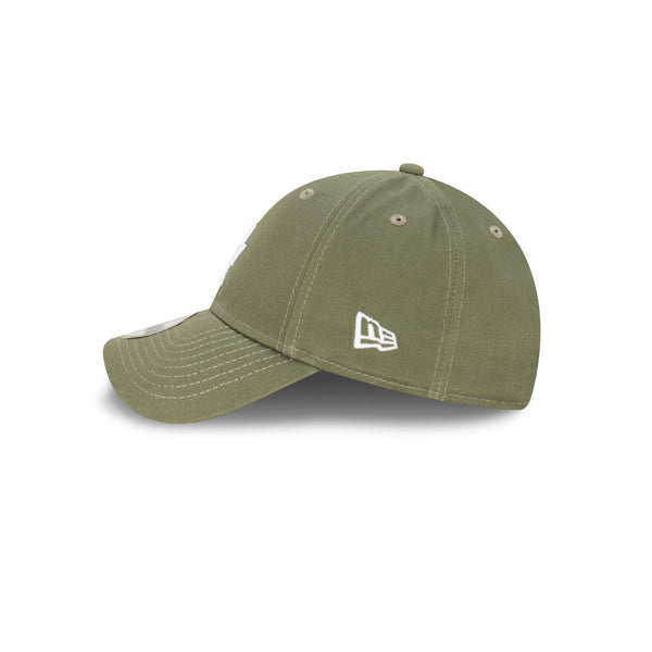 9FORTY Los Angeles Dodgers MLB Essentials Olive White Adjustable Cap