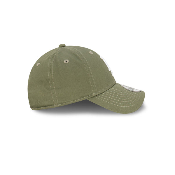9FORTY Los Angeles Dodgers MLB Essentials Olive White Adjustable Cap