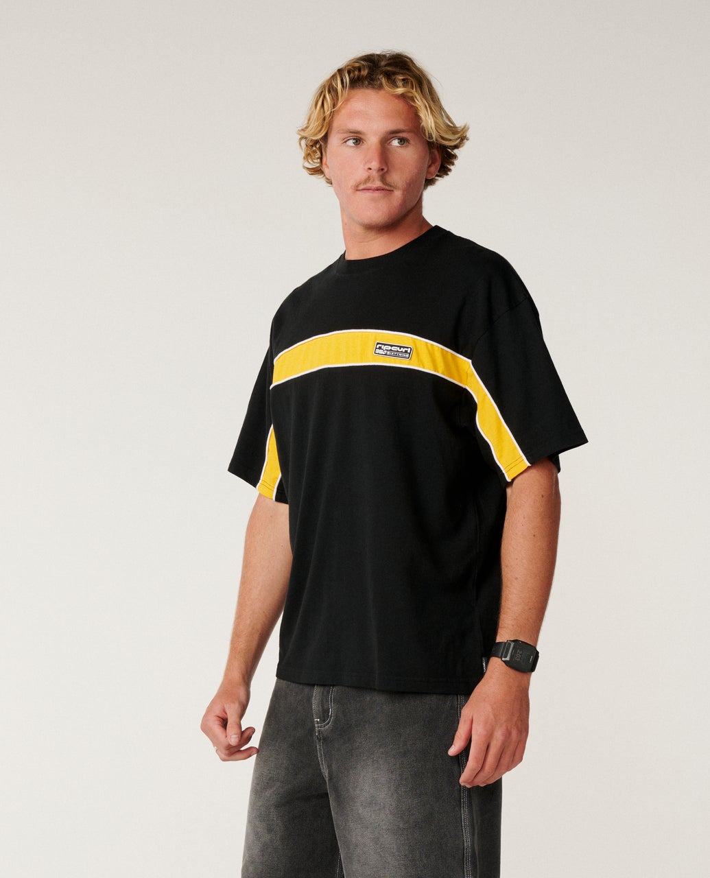 Archive 69 Panel Boxy Tee Black - Image 2
