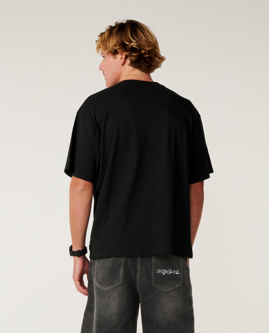 Archive 69 Panel Boxy Tee Black - Image 3