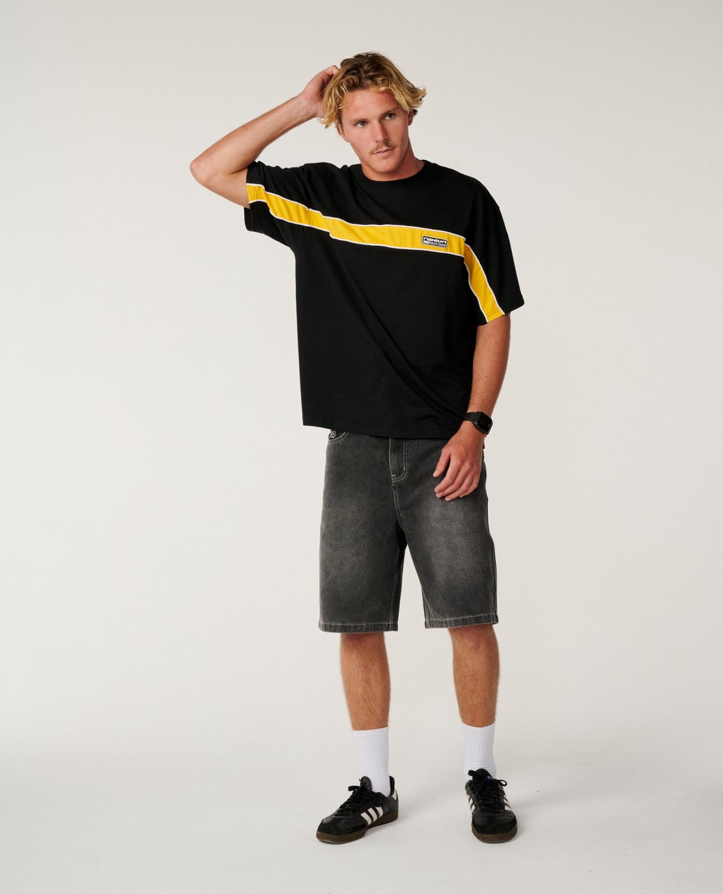 Archive 69 Panel Boxy Tee Black - Image 4