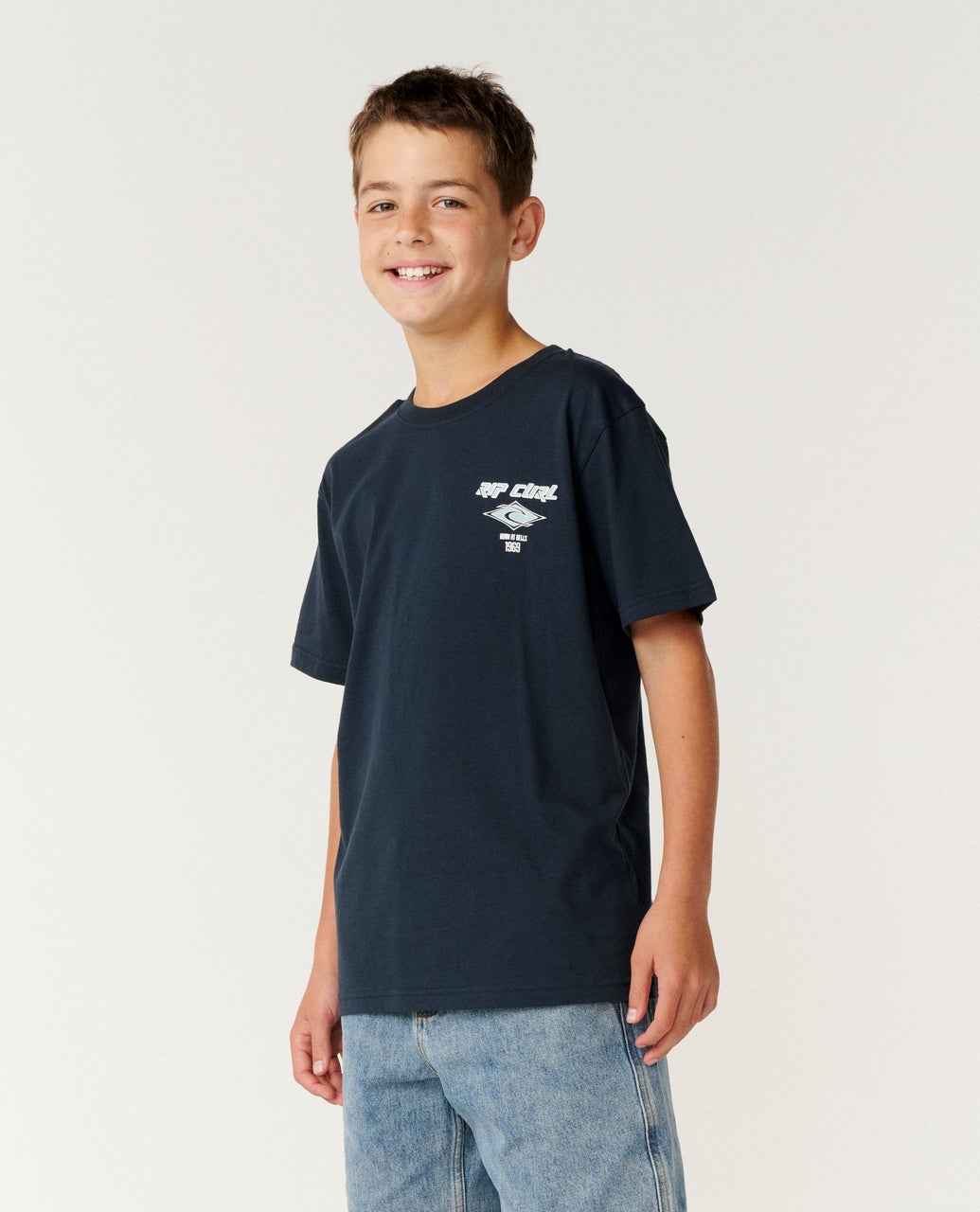 Kids Fade Out Icon Tee Dark Navy - Image 2