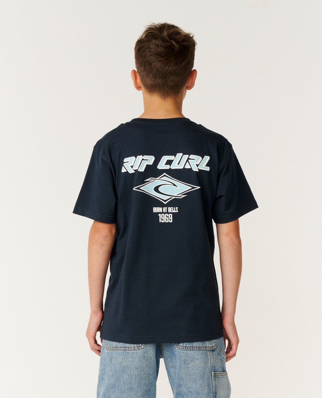 Kids Fade Out Icon Tee Dark Navy - Image 3