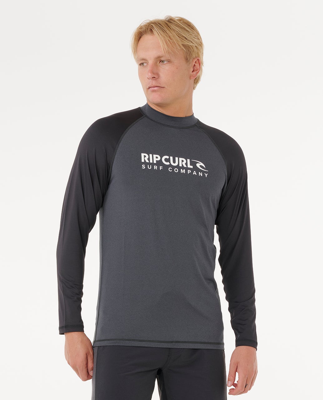 Shock UPF50 Long Sleeve Rash Vest Black Marle - Image 1